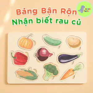 Bảng bận rộn bảng đồ chơi cho bé bảng nhận biết rau củ đa dạng màu sắc của DOHA TOYS - DH09 bảng  của
