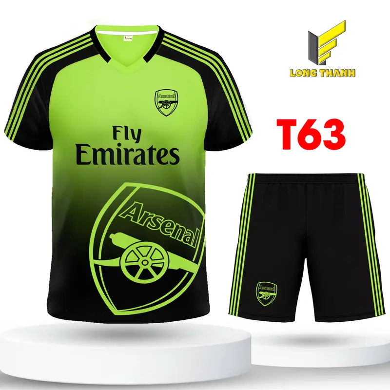 Bộ quần áo bóng đá, đồ đá banh AC Nal thun lạnh cao cấp logo thêu Top Sport 2