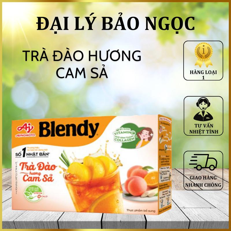 Product Introduction of Combo 3 Hôp Trà Đào Hương Cam Sả Blendy 11g/Gói - Đại lý Bảo Ngọc Chè Nước Trà Tea 0