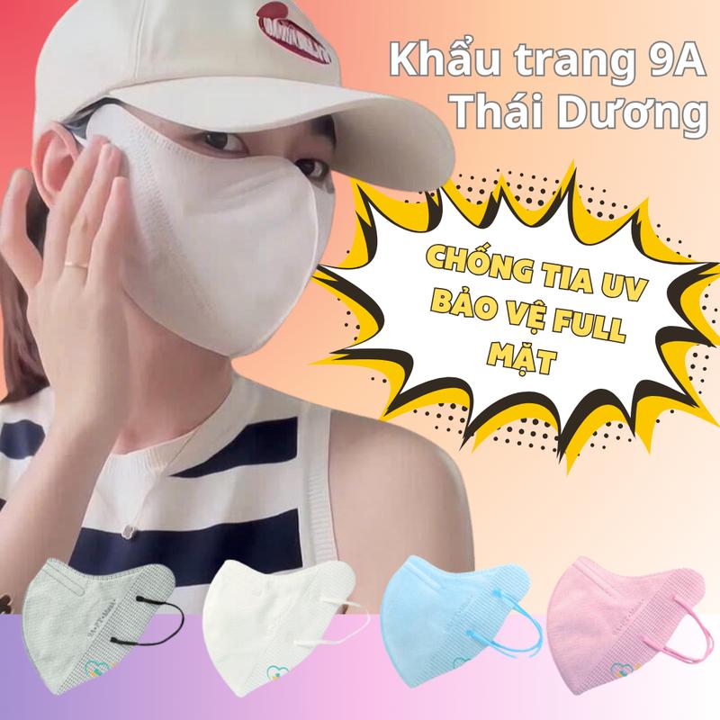 Combo 100 Khẩu trang 9A full mặt 5 lớp kháng khuẩn kháng tia UV chống nắng toàn diện cho nam nữ 9a Thái Dương che kín mặt chống nắng kháng bụi bẩn