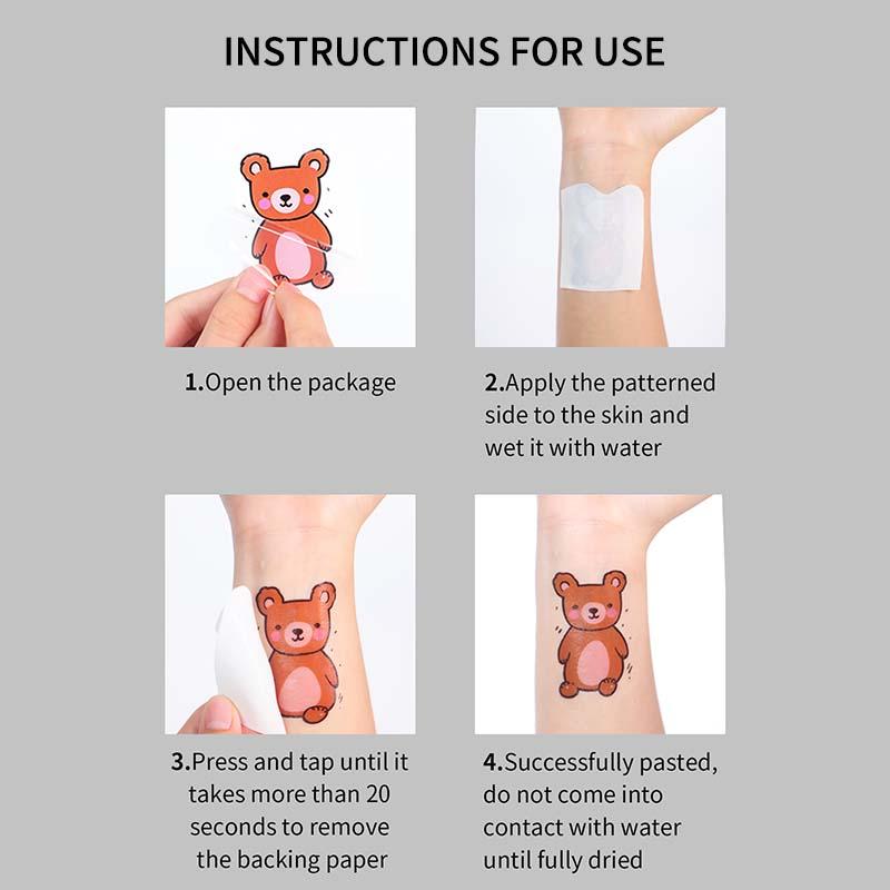 Cute Cartoon Animal & English Short Sentence Pattern Temporary Tattoo Sticker, 62pcs/set Waterproof Long Lasting Fake Tattoo Sticker, Body Art Decoration for Women & Girls 7