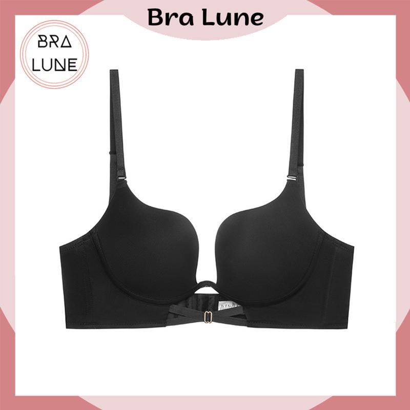  Áo ngực nữ cotton thoáng khí BRALUNE  áo lót nữ tôn vòng 1 gợi cảm mã 86 Denim Đen Top Women 
