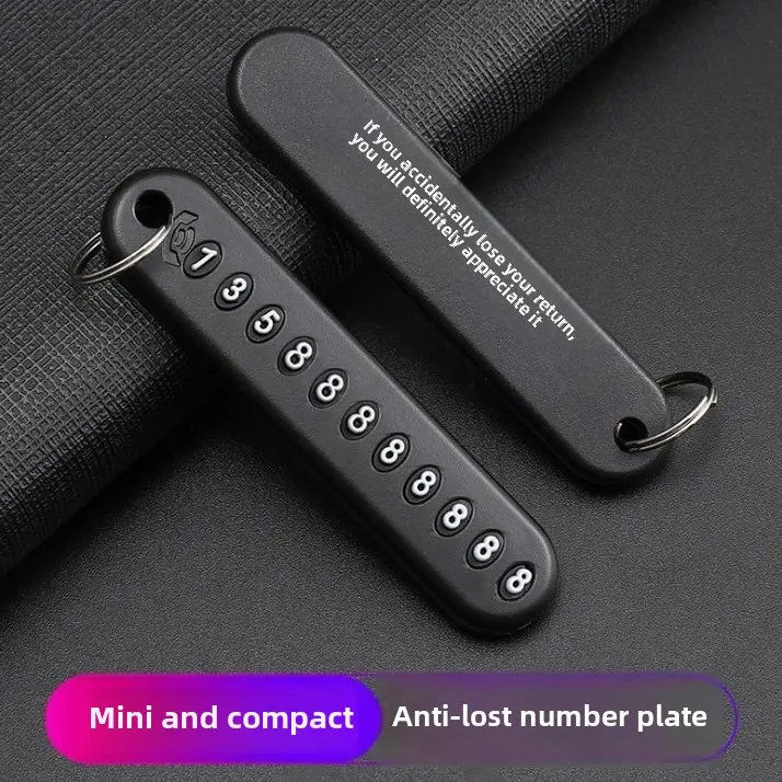 Anti-Lost Mobile Phone License Plate, Car Key, Keychain, Male and Female Pendants, Mobile Phone License Plate, Small Gifts, Car Accessories.