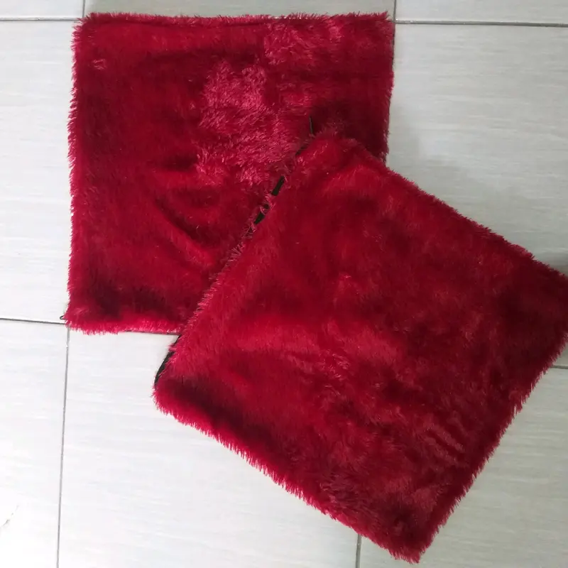 Sarung bantal sofa  SARUNG BANTAL KURSI BULU RASFUR kain resleting 40x40cm 5