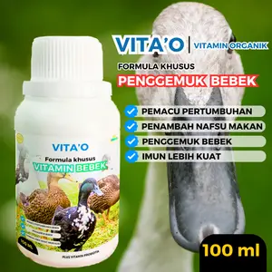 Vita'O - Vitamin pemacu pertumbuhan dan pembesaran bebek 100ml vitamin organik khusus bebek. entok, dan angsa