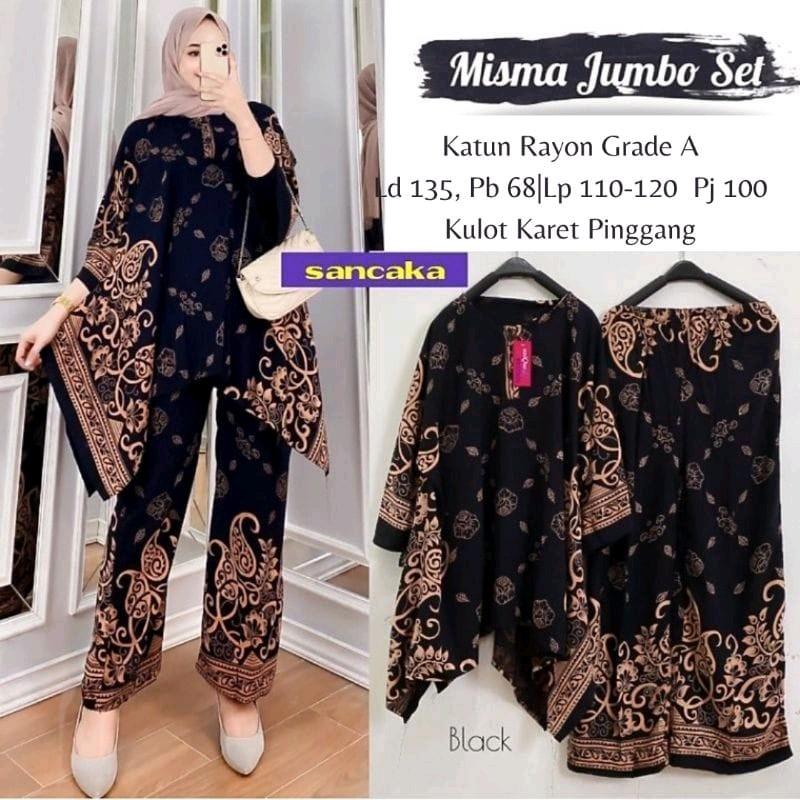 setelan waka rayon premium/set waka jumbo 7