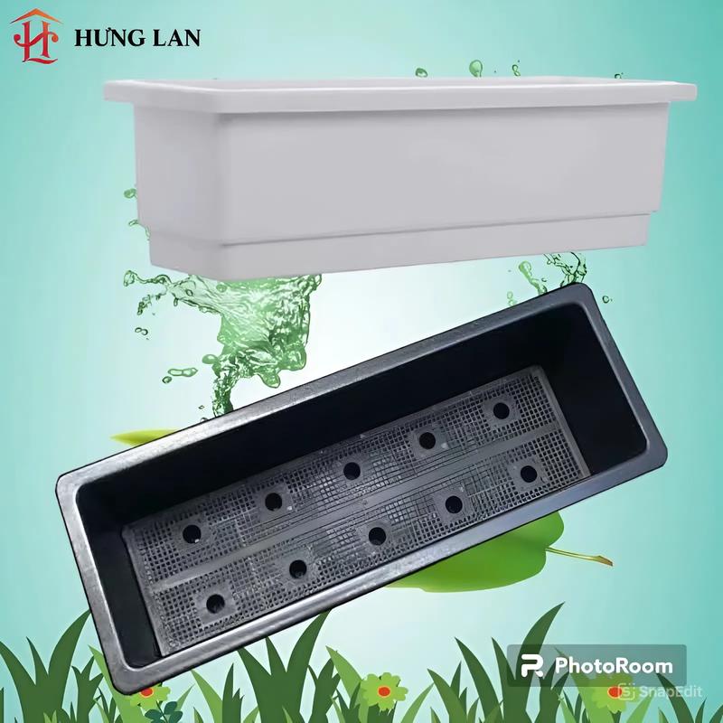 COMBO 5 Chậu Trồng Rau Hoa Cây Cảnh - Có Vỉ Thoát Nước Thông Minh Model X1
