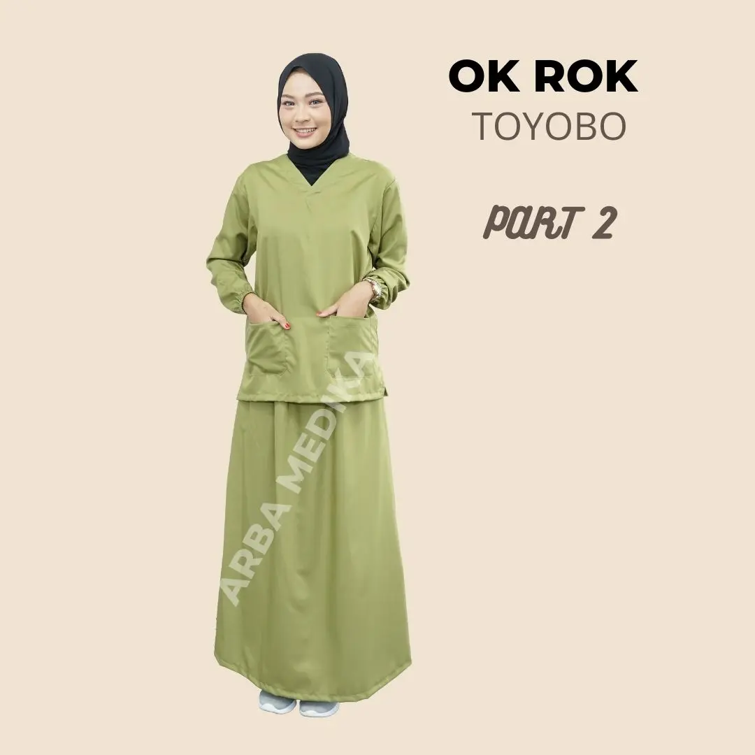 Baju Jaga Perawat OK OKA Rok Dokter Bidan Bahan Toyobo Wanita bahan toyobo adem seragam klinik