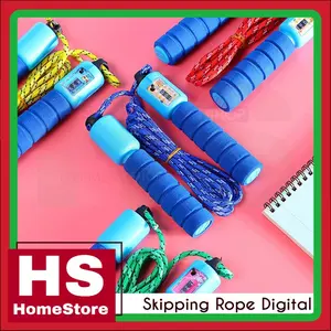 Lompat Tali Skipping Jump Rope Alat Olahraga Skipping Hitung Otomatis Digital Counter