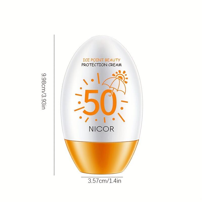 Kem Lót Trang Điểm, NICOR, SPF50PA, Kiềm Dầu, Kem Giảm Lỗ Chân Lông, Với Thiết Kế Vòng Sống, Chai Màu Trắng Và Cam, Để Thoa Kem Nền Hoàn Hảo, Kem Dưỡng Da Mặt Dưỡng Ẩm Cosmetic 4