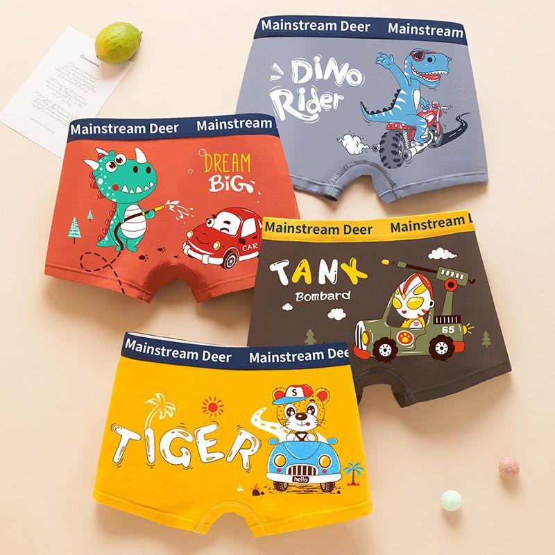 Product Introduction of 2025 Boys' Underwear All Cotton Baby 100% Boxer Shorts Children'S Pure Cotton No Tailoring Big Boys Boys' Boxer Briefs 1