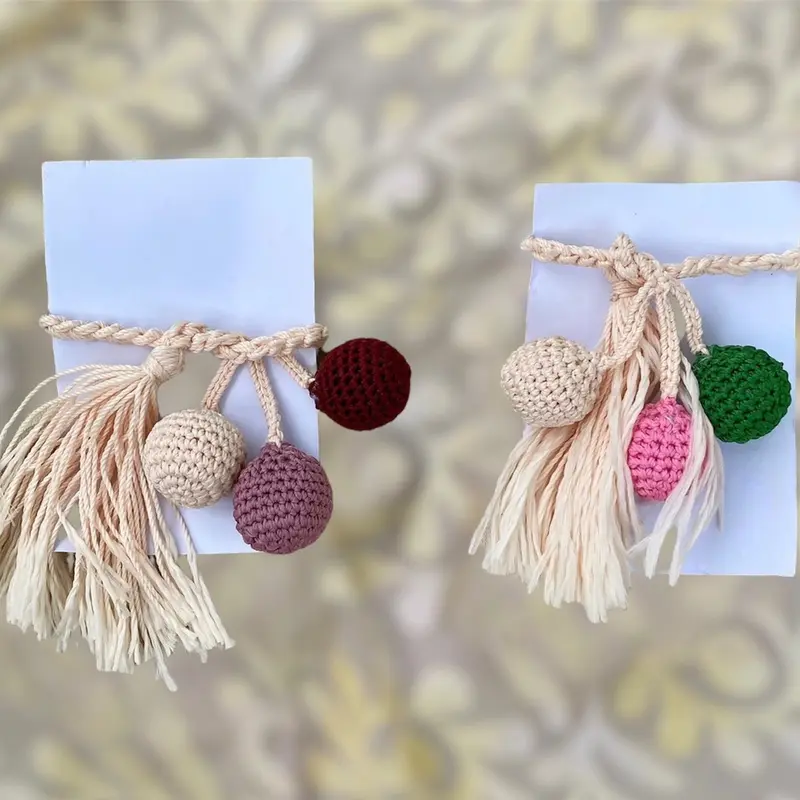 Gantungan Kunci Rajut / Aksesoris Tas Anyaman chains key chain ganci Keychain 1