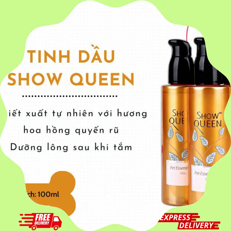 Tinh dầu dưỡng lông siêu thơm bóng mượt cho chó mèo ShowQueen 100ml - thơm như đi spa 3