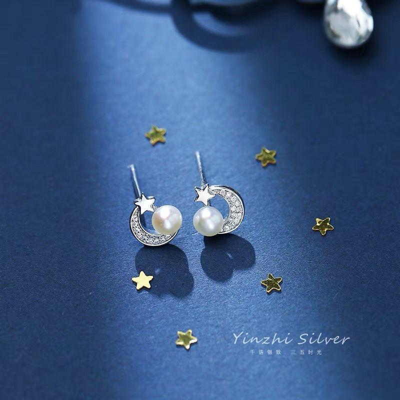 Product Introduction of Bông Tai Ngọc Trai, Bạc Sterling, Dành Cho Phụ Nữ, Phong Cách Hợp Xu hướng Mới Mùa Hè 2022, Bông Tai Mặt Trăng Cao Cấp Thiết Kế Độc Đáo 7