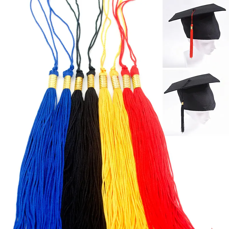 Long Tassels Pendant DIY Adult Graduation Academic Graduation Cap Tassel Hats Accessories Hang Rope Fringe Trim