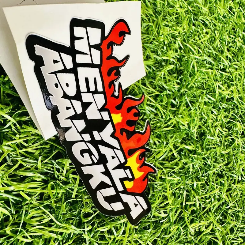 Stiker Sticker Satuan Menyala Abangku Glosy / Hologram Sudah Dipotong 2