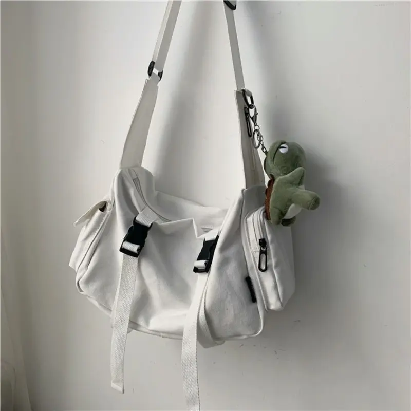Túi Đeo Chéo, Chất Liệu Nylon, Màu Đen, Hàng Mới Về, Hình Vuông, Phong Cách Cổ Điển Có Khóa Kéo, Có Túi, Unisex, Thích Hợp Sử Dụng Hàng Ngày 5