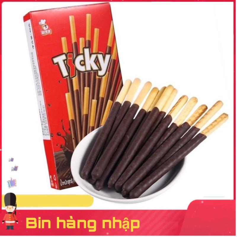 12 hộp bánh que ticky phủ chocolate thái lan socola hạnh