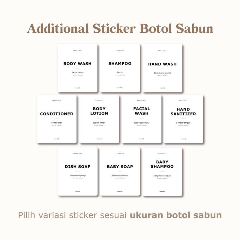 Sticker Botol Sabun 300mL 500mL Label DAISU Botol Sabun - Shop | Tokopedia