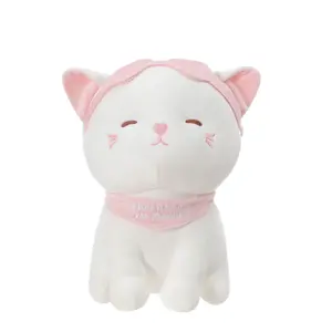 Boneka Lucu Kucing Boneka Lembut Mainan Mewah Kucing dengan Penutup Mata Kado Anak Plush Toy Buah Dolls