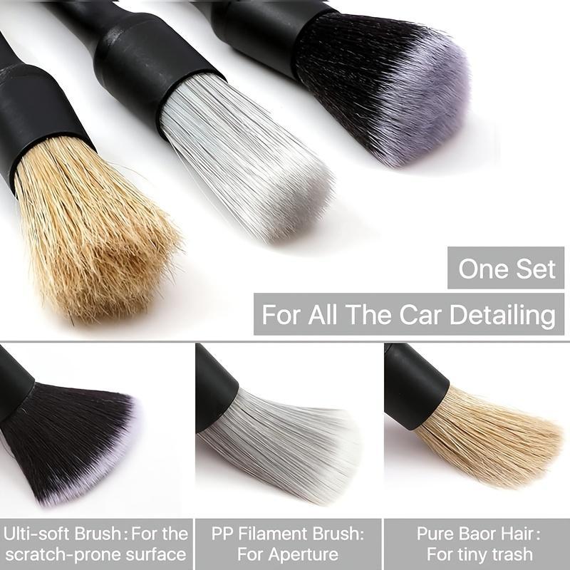 Car Detail Brush Set, Multifunctional Car Interior Cleaning Brush, Professional Car Interior Cleaning Tool, Car Wash Accessories 2