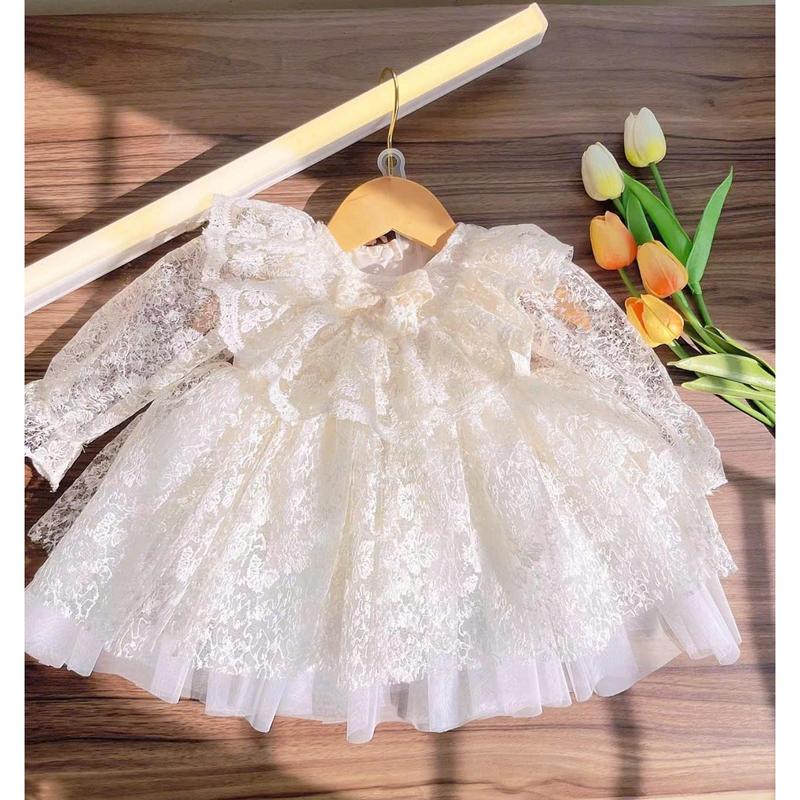 Váy CÔNG CHÚA KEM cho bé gái sơ sinh từ 3-10kg Made By Hằng