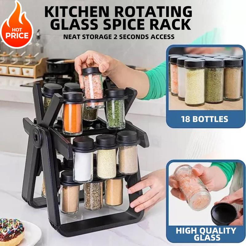 Spice Wheel Ferris wheel rotatable glass spice rack set spice rack seasoning ...