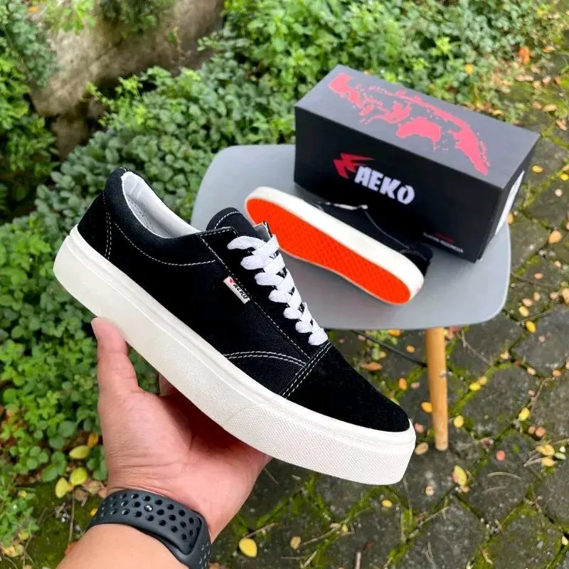 Sepatu Sneakers Aekoshoes PrefixCasual Black White Pria/Wanita Produk Lokal