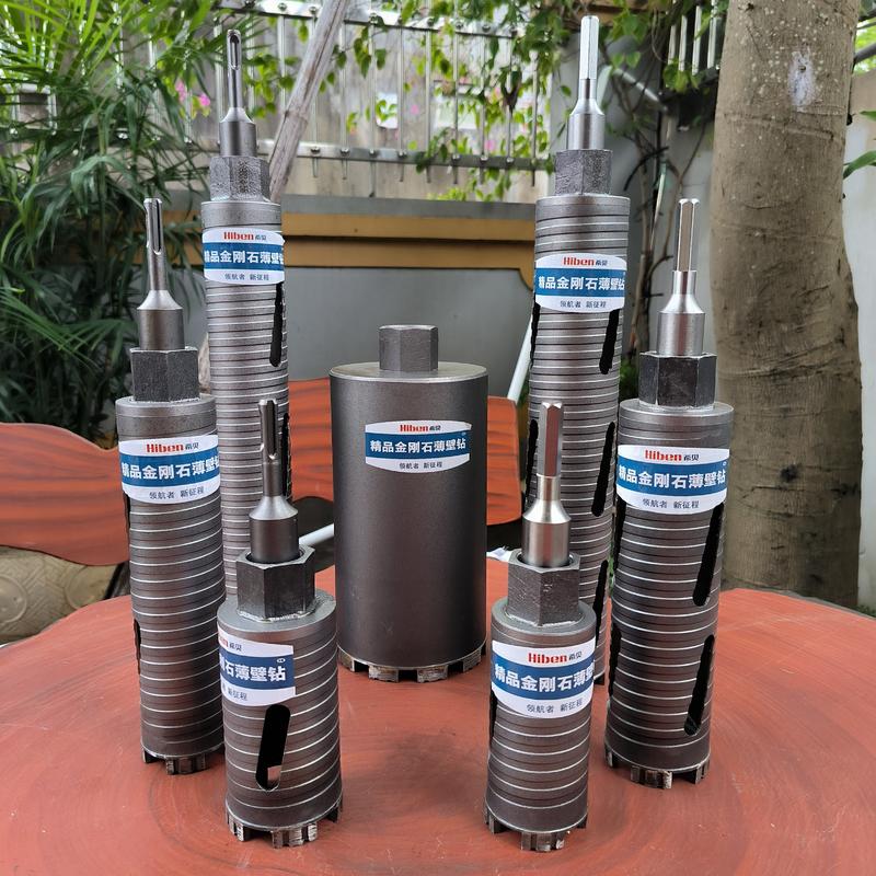 Mũi Khoan Rút Lõi Me Kim Cương Cao Cấp Chống Kẹt Xám - Chân Lục & Chân Bê Tông Liền Khối 15cm/25cm/37cm