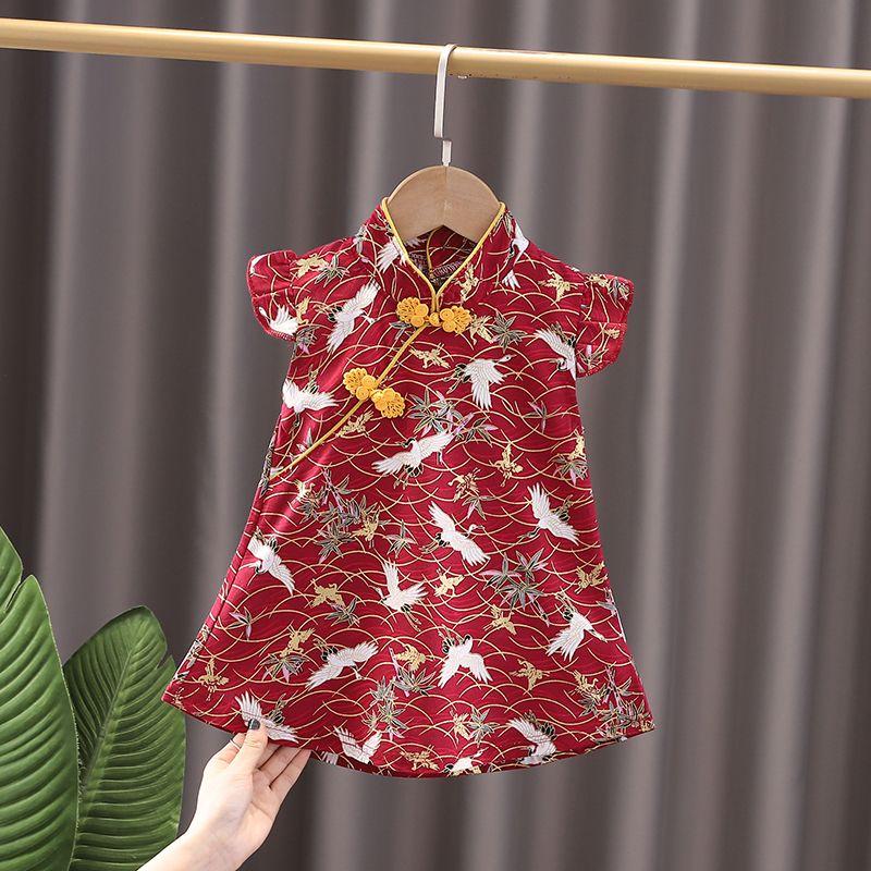 Product Introduction of Váy sườn xám nữ Phong Cách Trung Quốc được cải thiện, Thích hợp cho mùa hè, đi catwalk, váy Tang cho bé gái Nhỏ Váy trẻ em, nữ cao cấp, năm 2023 8