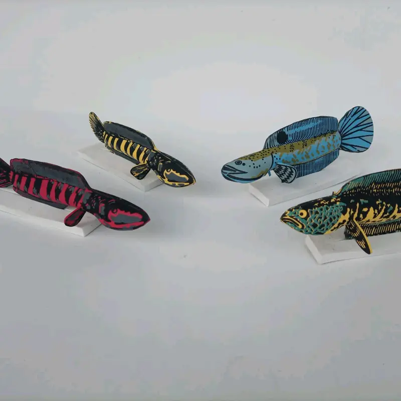manekin replika boneka ikan chana auranti,yellow sentarum,red,pulchra 0