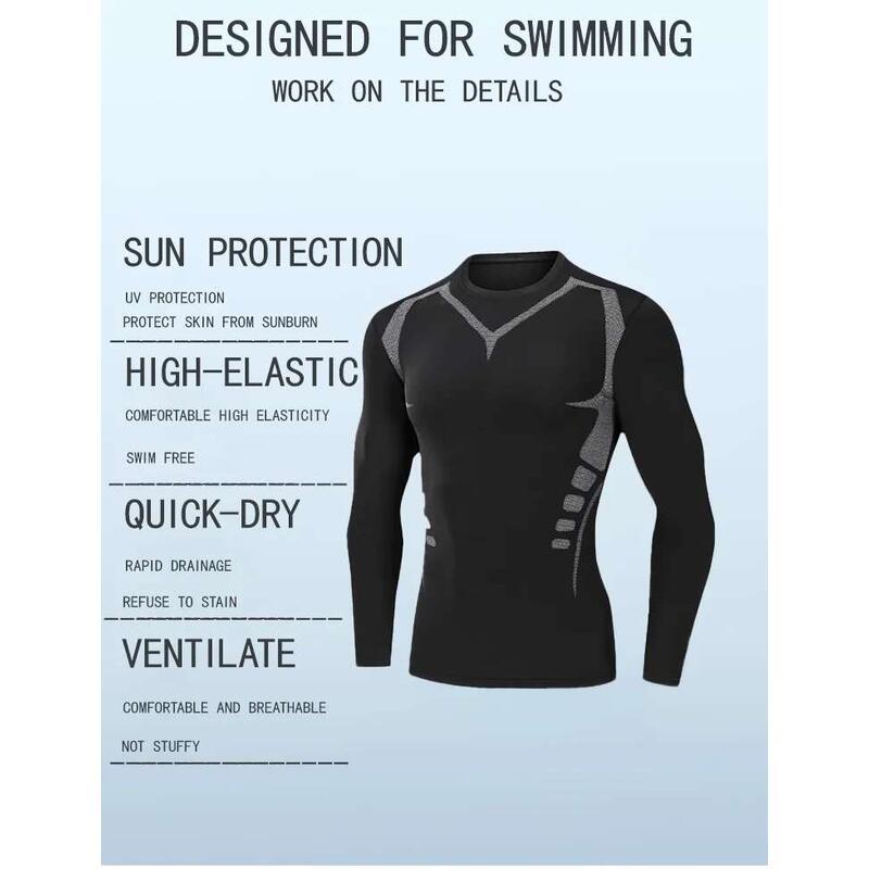 Men's swimsuit full body sun protection short sleeve Boys shorts long pants swim top surf snorkeg beac 1