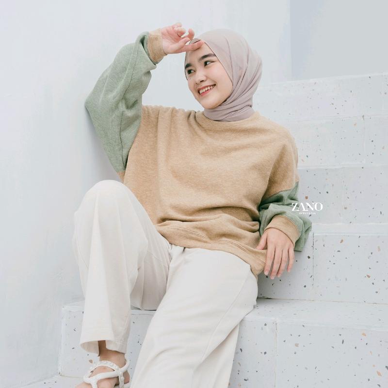 ZANO BASICS Sweater Jumbo Comby Atasan Wanita 3