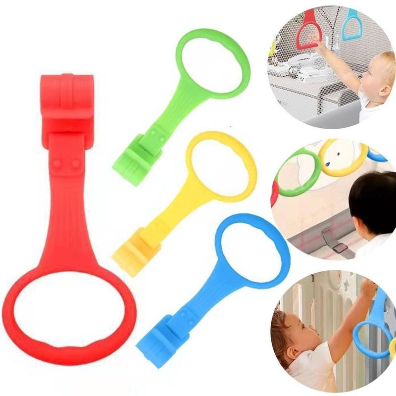 Product Introduction of 1/4pcs Gift Plastic Playpen Pull Ring Baby Walking Assist Tools Playpen Accessories Stand Rings Light Weight Baby Crib Hooks Playpen 15