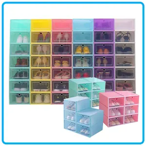 Box Sepatu Kotak plastik Penyimpanan Sepatu Serbaguna Portable