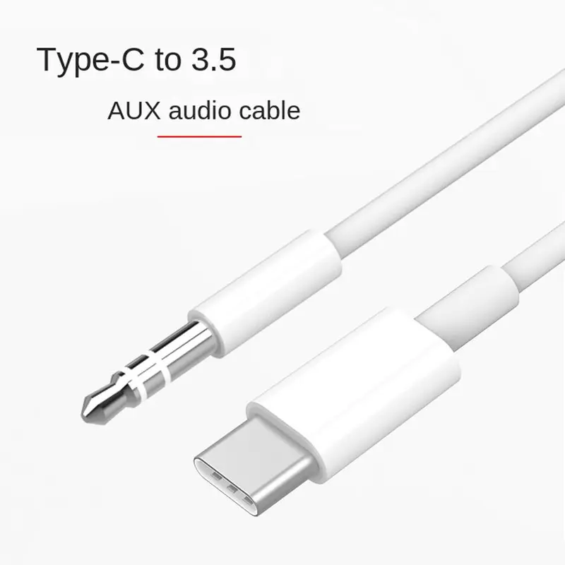 Type-C To 3.5mm Auxiliary Stereo Audio Adapter, 1M Type-C Audio Cable, Suitable For Android Type-C Mobile Phone, Headphone, Portable 6