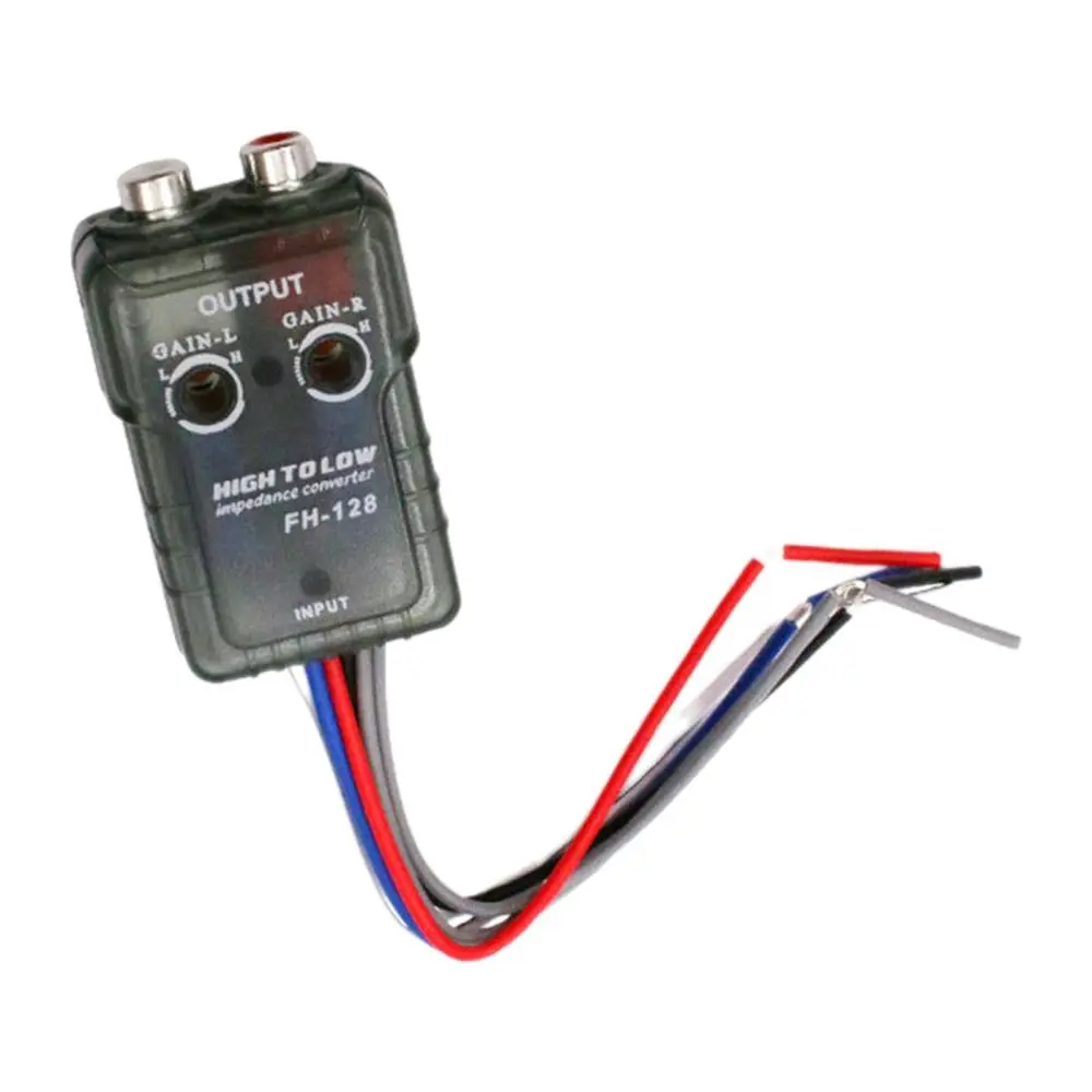 High to Low Speaker Impedance Converter Audio Signal Adapter Amplifier Wiring Car Audio Modification High to Low RCA Line