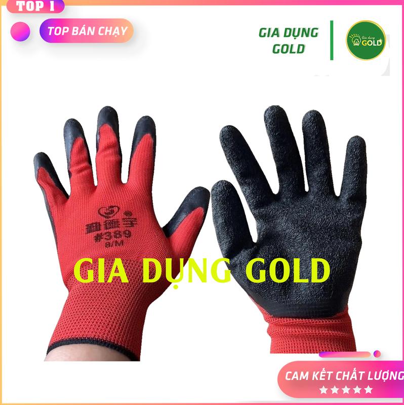 Bịch 12 ĐÔI Găng Tay Chống Cắt ,Chống trơn Trượt 389 cao cấp, Siêu bền