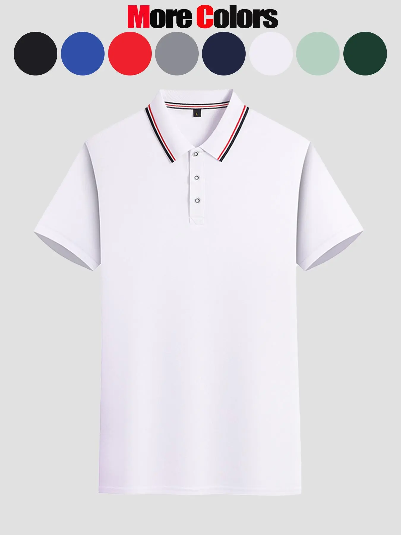 Men's Regular Fit Contrast Trim Polo Shirt, Casual Breathable Quick Drying Short Sleeve Top for Summer, Fashion Men's Clothes for Daily Wear, Tropical
