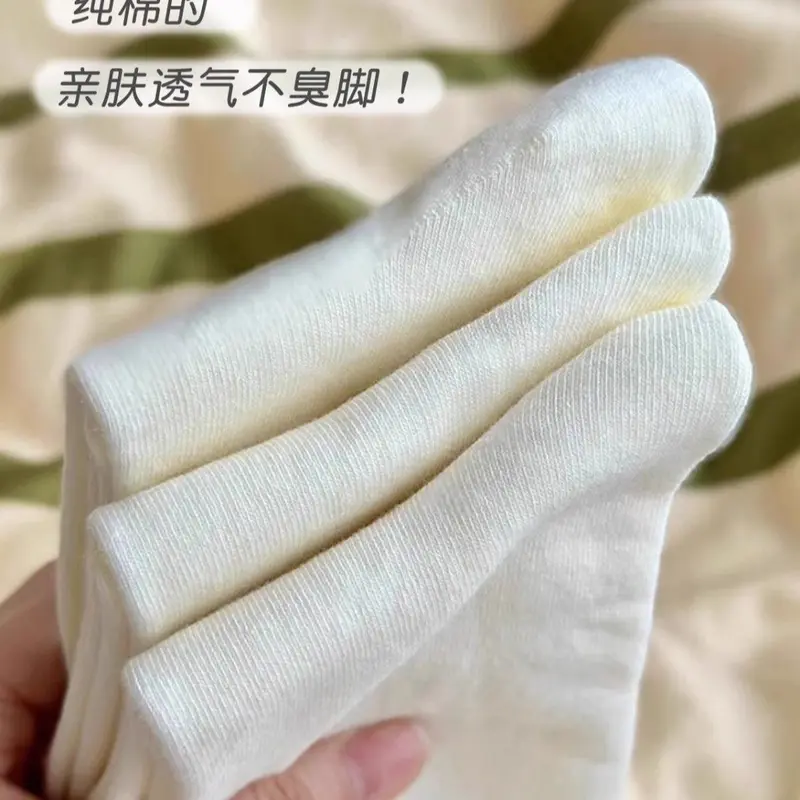 Vớ Liền Mạch Kháng Khuẩn, Xiaohongshu Cùng Phong Cách, Vớ Bầu, Phiên Bản Sinh Viên, Vớ Giữa Bắp Chân, Vớ Trắng Trễ Lưng Mùa Thu Đông, Bộ Sưu Tập Người 18k, Có Sẵn Năm 2025 3