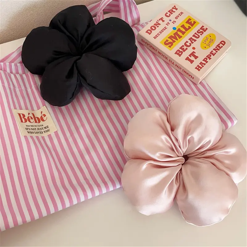 Scrunchie Dây Buộc Tóc, Phong Cách Hàn Quốc, Thiết Kế Hoa Bánh Mì Ba Chiều Dây Buộc Tóc Bằng Bọt Biển, Dây Buộc Tóc Nữ, Dây Cao Su Cao Cấp 7