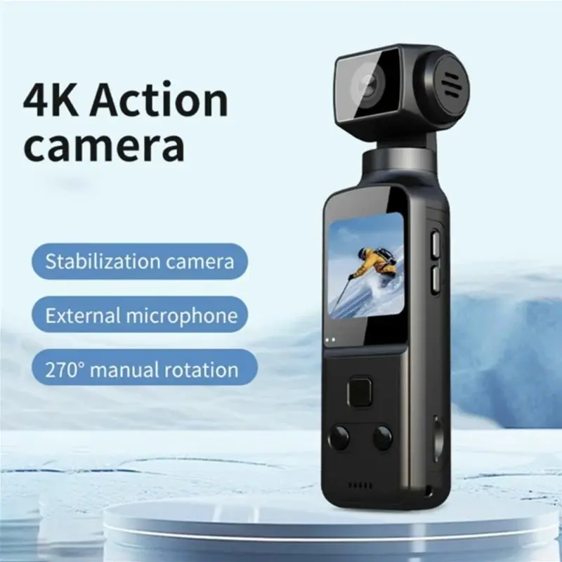HD Handheld Camera, Portable Vlog Camera, 4K Pocket Sports Camera for Cycling, Photography, Recorder 5