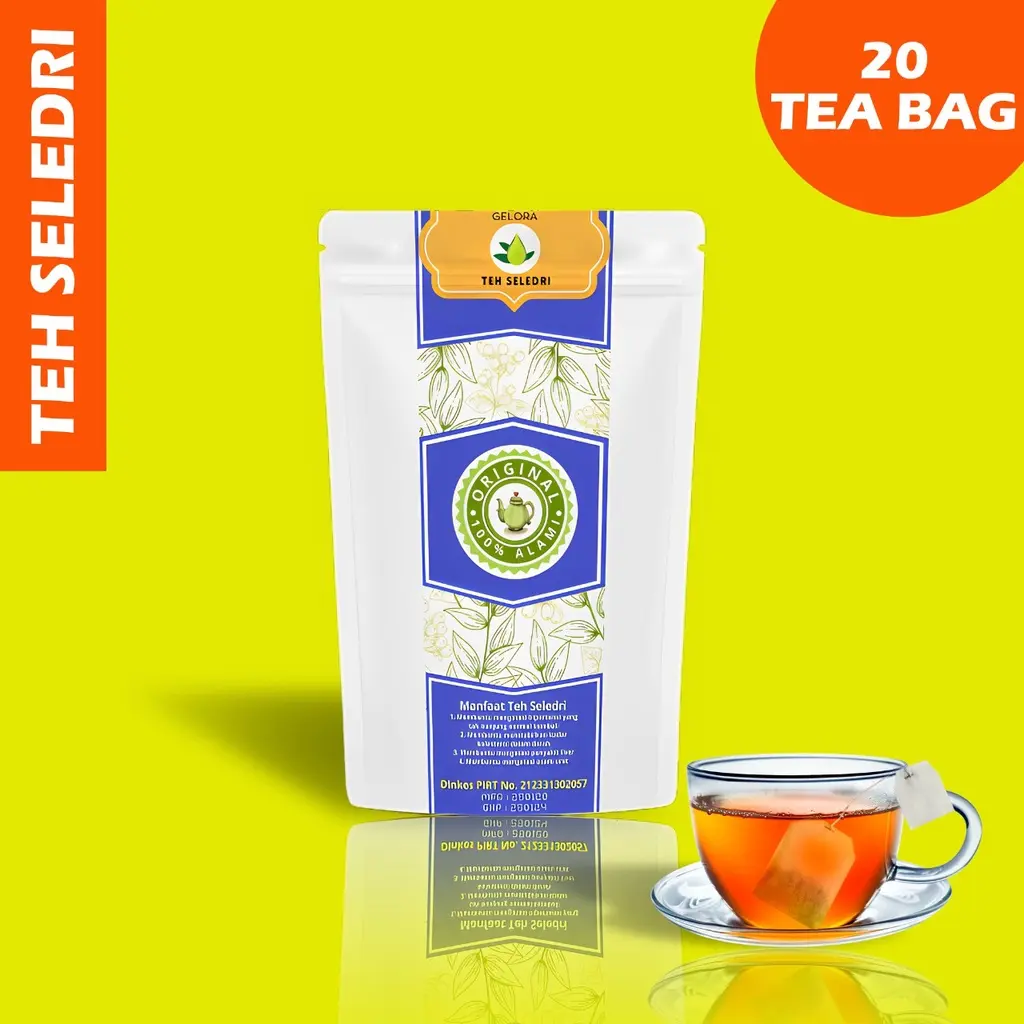 1 BUNGKUS TEH SELEDRI ASLI ISI 20 PCS ATAU SASET