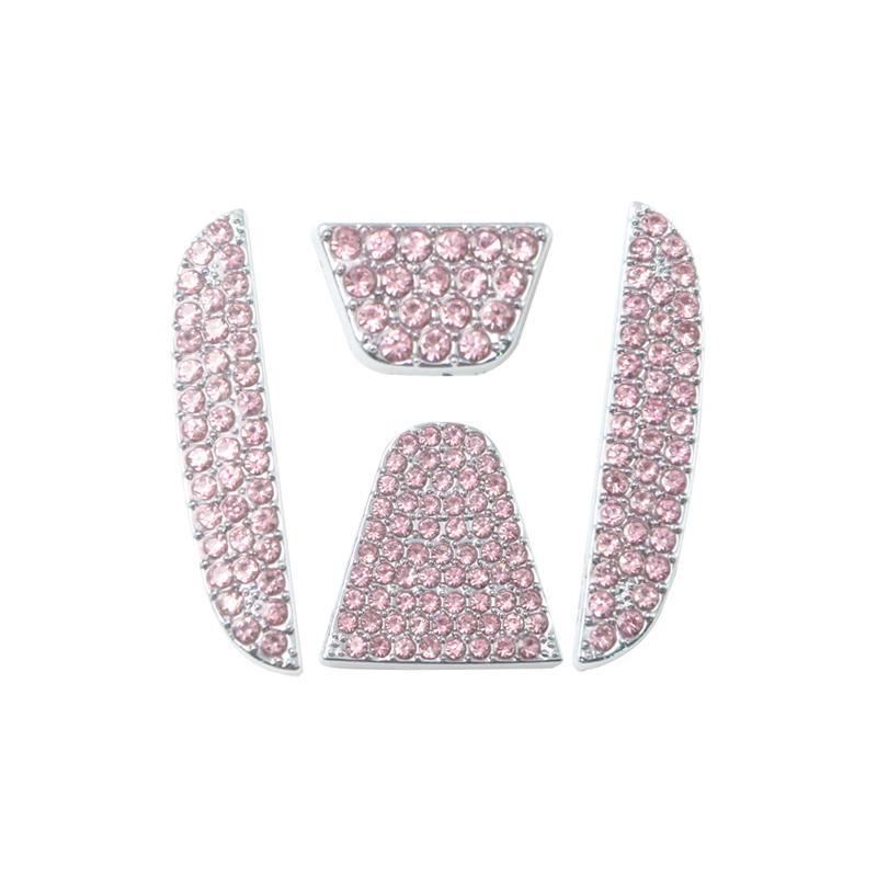 Product Introduction of Rhinestone Decor Car Steering Wheel Cover, 1 Set Car Steering Wheel Decorative Cover for Honda Civic Accord Insight Passport City Pilot CR-V HR-V XR-V UR-V Fit 7
