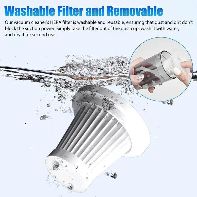 Portable Handheld Vacuum Cleaner, Rechargeable Wireless Car Vacuum Cleaner, Multifunctional Car Cleaning Tool for Car Interior & Car Seat 6