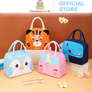 Tas Bekal Anak H517 Karakter Lunch Bag Cooler Portable Tempat Penyimpanan Makanan Anak Sekolah