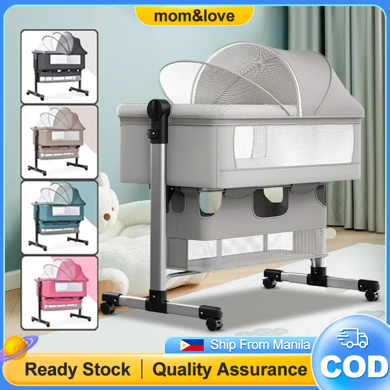 Crib for Baby Crib Baby Rocker with Mosquito Net | Mattress | Storage Baby Bed Foldable