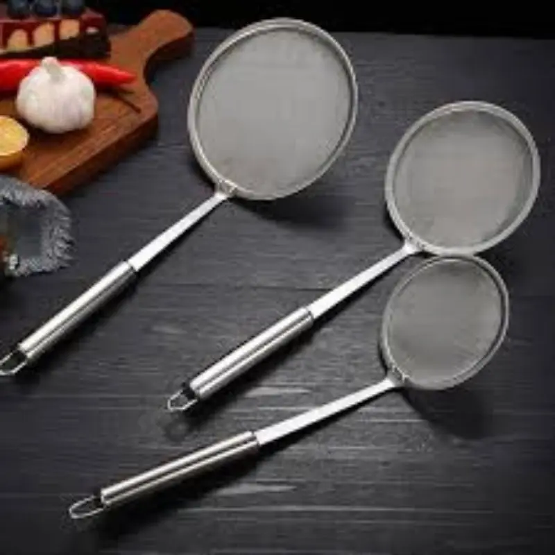 Saringan Halus / Serok Rapat Ampas Minyak Penggorengan Steinless Steel / Saringan Tirisan Minyak Serbaguna Stainless Kitchenware 1