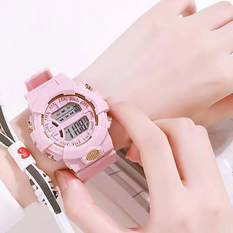 Đồng Hồ Điện Tử Đa Chức Năng, CCouple, Thích Hợp Cho Học Sinh, Trẻ Em Và Thanh Thiếu Niên, Đồng Hồ Điện Tử, Q3U0 6