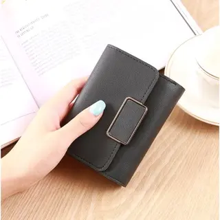 BISA COD D165 Dompet Lipat Wanita / Dompet Kulit Gaya Wanita / Dompet Gaya Korea / Dompet Lipat Impor Kartu Uang 3